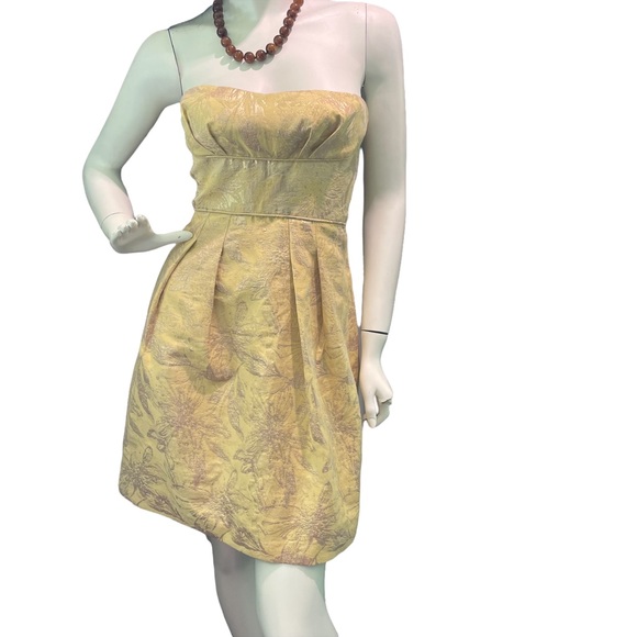 BCBG “Mabel” Strapless Jacquard Cocktail Dress - Picture 2 of 16